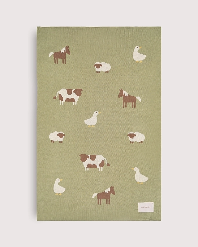 Плед детский Loomknits 80Х120 Мультиколор ферма LW5267 1