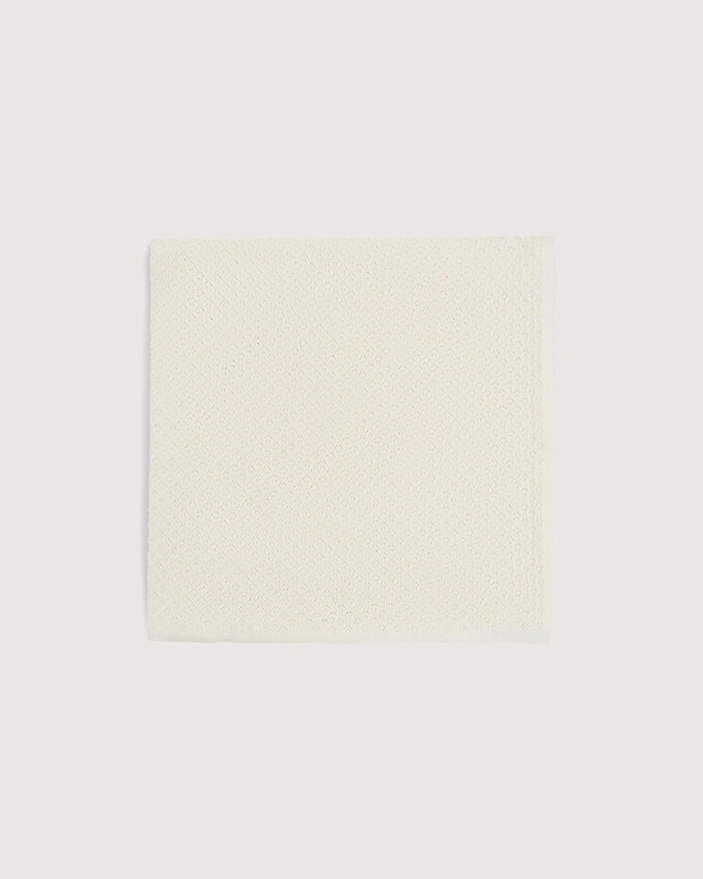 Плед детский Loomknits (100х100 см, Кремовый ажурный) 1