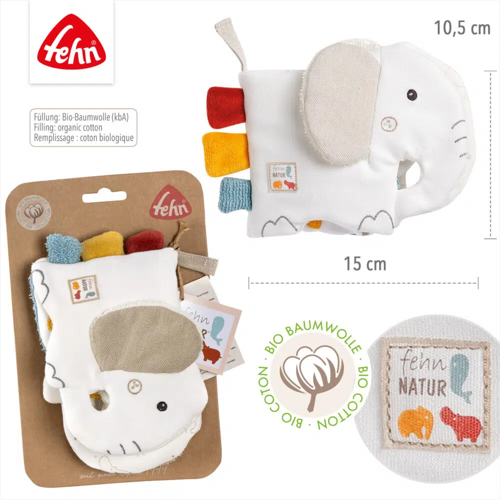 Музыкальная игрушка-книжка FEHN с подвесом Слоник 3