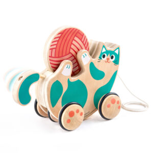 Каталка-погремушка Hape "Игривый котенок" 10