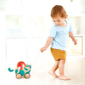 Каталка-погремушка Hape "Игривый котенок" 14