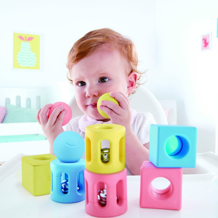 Игрушка Hape Конструктор-погремушка "Улыбка" (9 предметов) 2