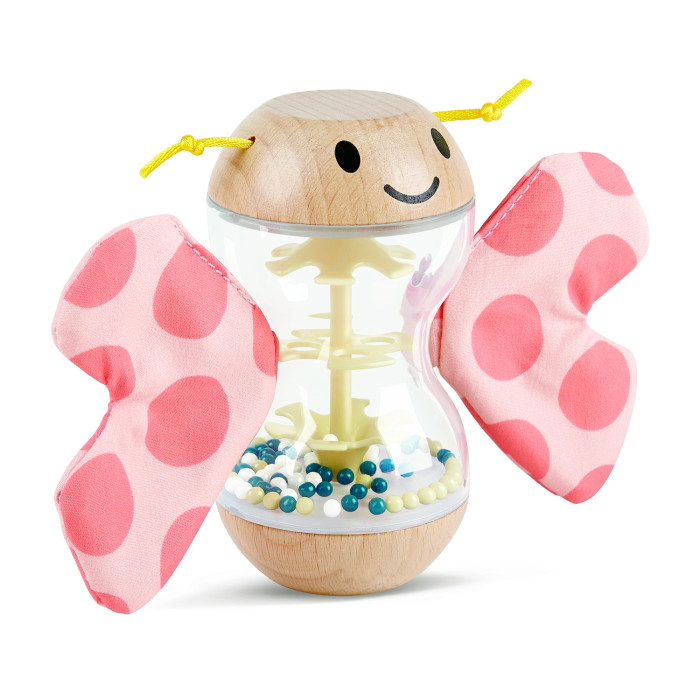 Игрушка Hape неваляшка Бисерный дождь "Бабочка" 1