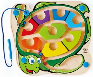 Игрушка Hape магнитный лабиринт "Черепашка" (Учим цвета радуги) 3