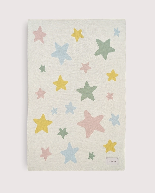 Плед детский Loomknits 80Х120 Мультиколор звезды 1