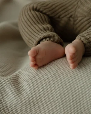 Плед детский Loomknits 100х100 из шерсти мериноса кешью 12