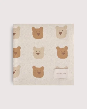 Плед детский Loomknits Экрю с медведем LW5260 5