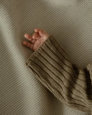 Плед детский Loomknits 100х100 из шерсти мериноса кешью 13