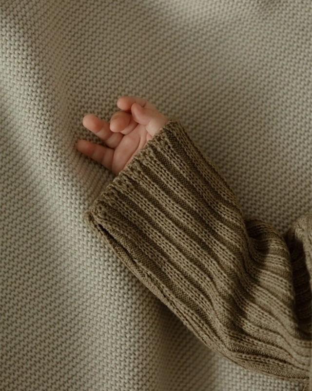 Плед детский Loomknits 100х100 из шерсти мериноса кешью 6