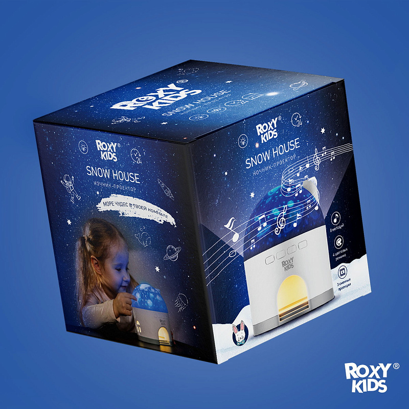 Ночник-проектор Снежный домик Roxy Kids 43