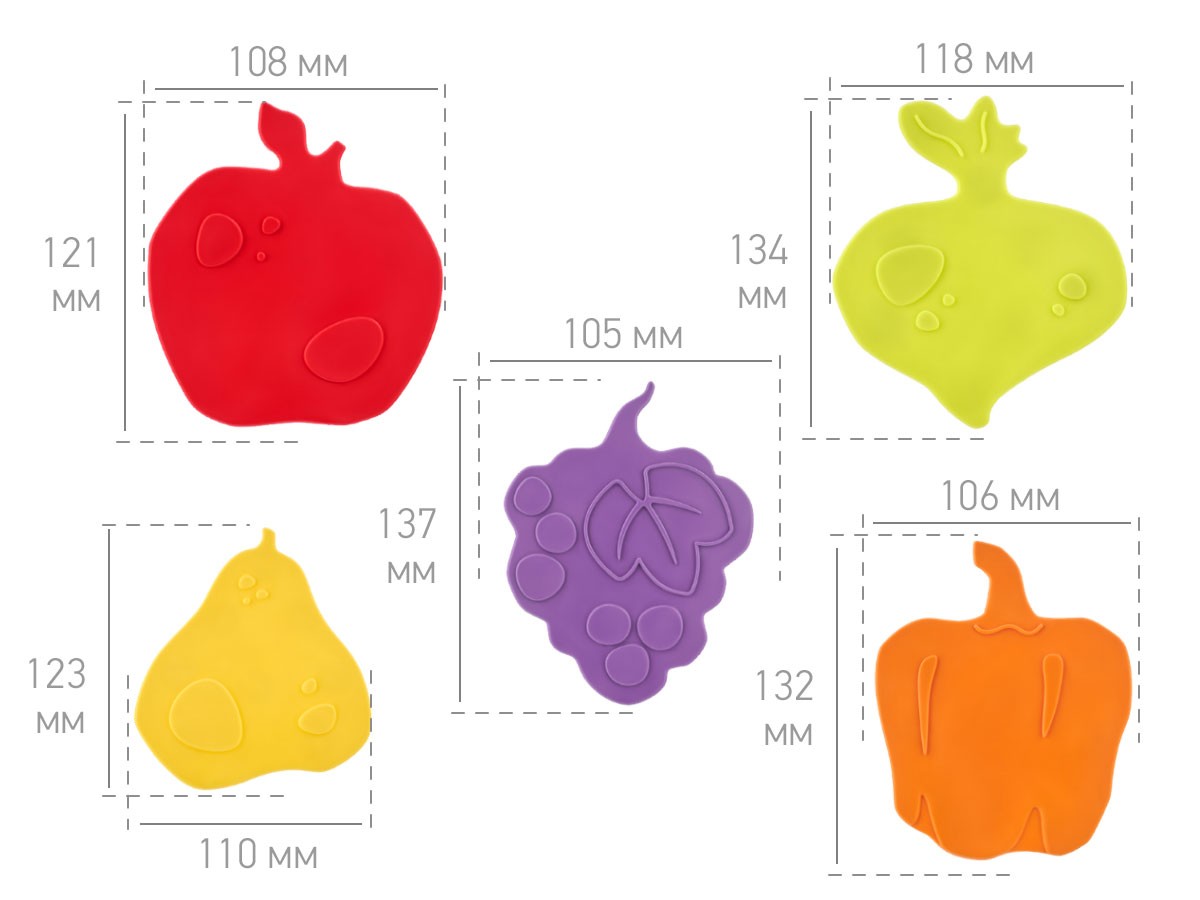 Набор игрушек для ванны Roxy Kids мини-коврики 5шт. 8