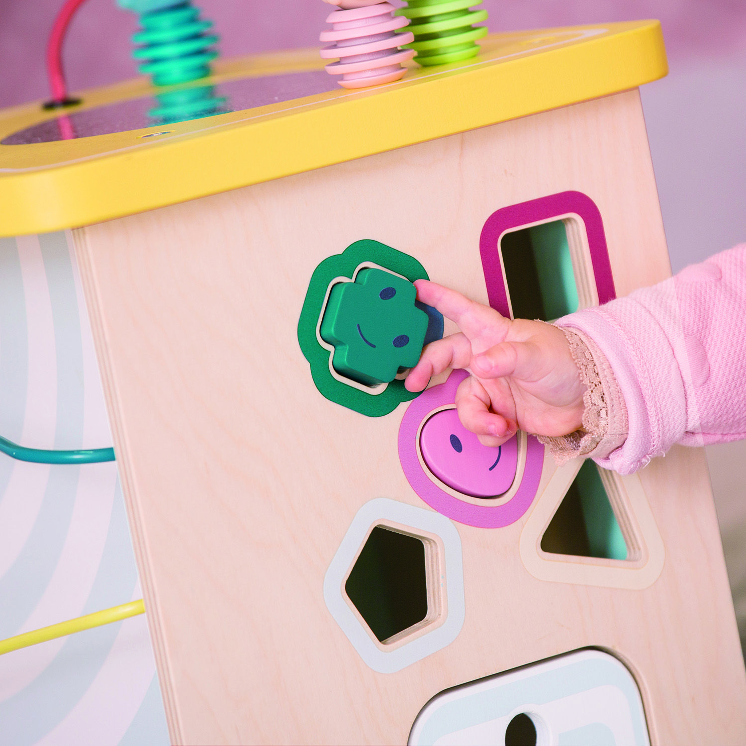 Развивающий куб Hape лабиринт, головоломки 6