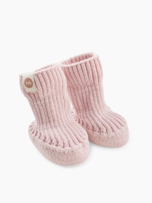 пинетки вязаные розовые