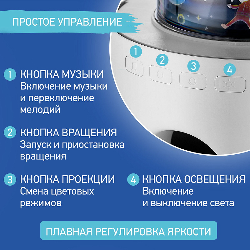 Ночник-проектор Снежный домик Roxy Kids 38