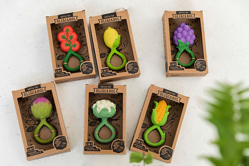 Погремушка Oli&Carol фрукты и овощи 3