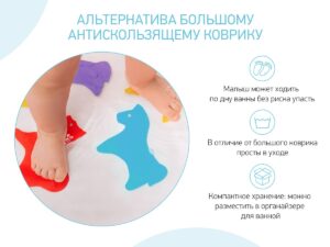 Набор игрушек для ванны Roxy Kids мини-коврики 15шт. 9