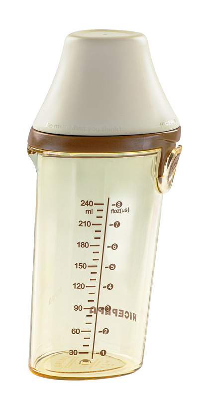 Бутылочка NICE PAPA антиколики/широкое горло 240 мл/соска 3-7 мес 2