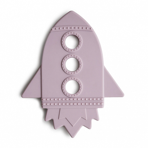 Силиконовый прорезыватель BIBS Rocket Lilac 1