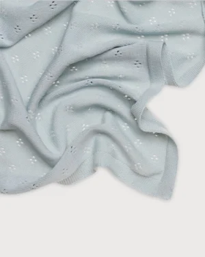 Плед детский Loomknits Небесно-серый 108х108 6