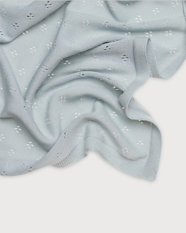 Плед детский Loomknits Небесно-серый 108х108 2