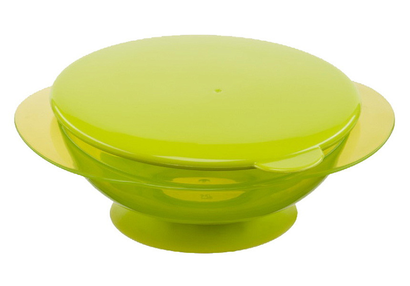 Тарелка на присоске с крышкой (grass) арт. 15002 2