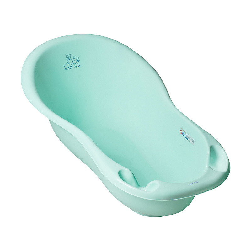 Ванна детская Tega "Кролики" со сливом 92см (green-мятный) 1