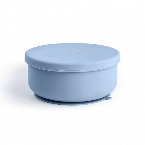5 (13) Силиконовая миска на присоске с крышкой Edda, Небо 3