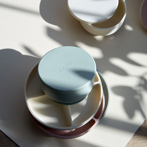 7 (5) Силиконовая миска на присоске с крышкой Edda, Небо 2