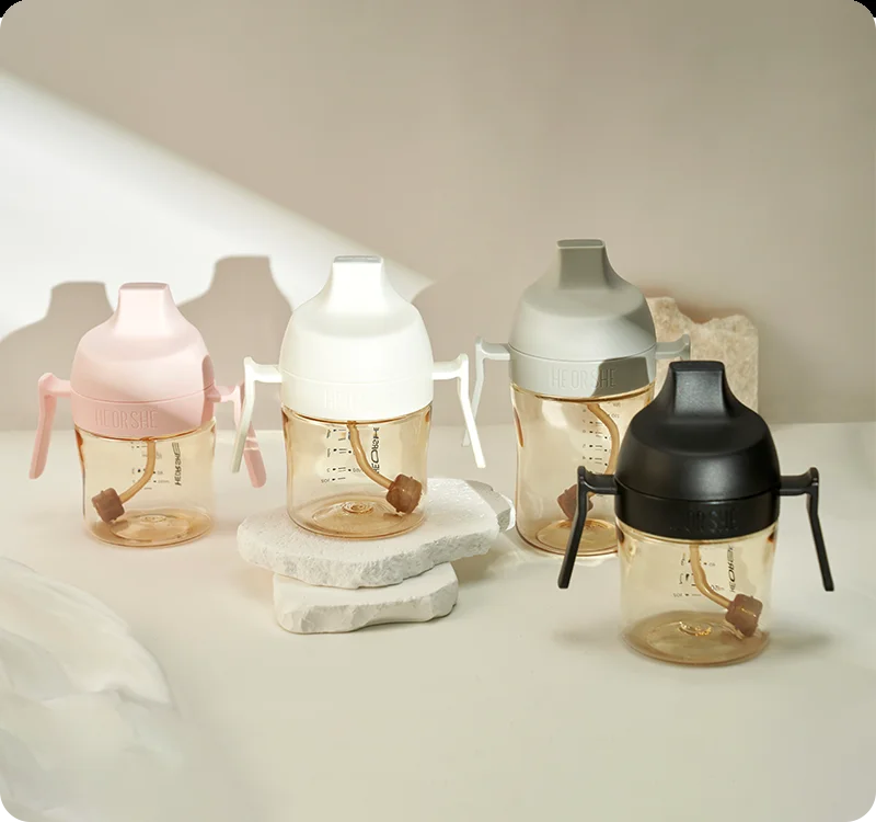 Поильник из силикона и пластика HEORSHE 210 мл 6