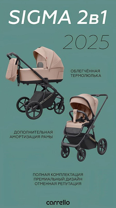 Коляска 2 в 1 Carrello Sigma 2025 4