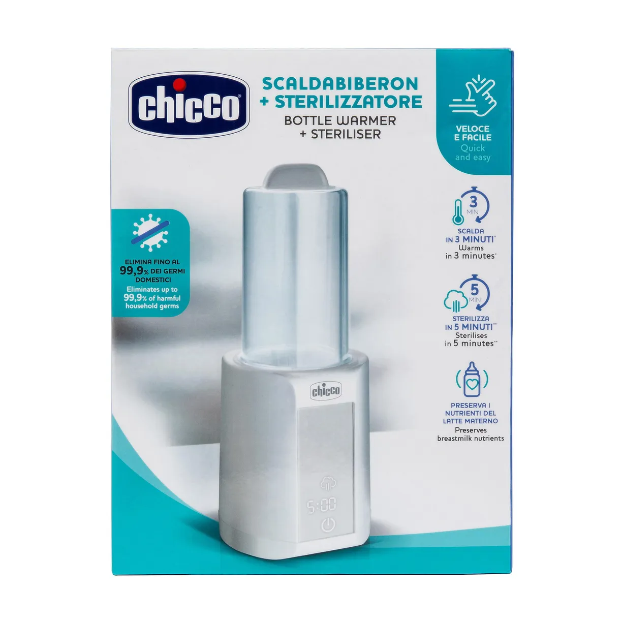 Подогреватель для бутылочек Chicco Warmer с функцией стерилизации 9