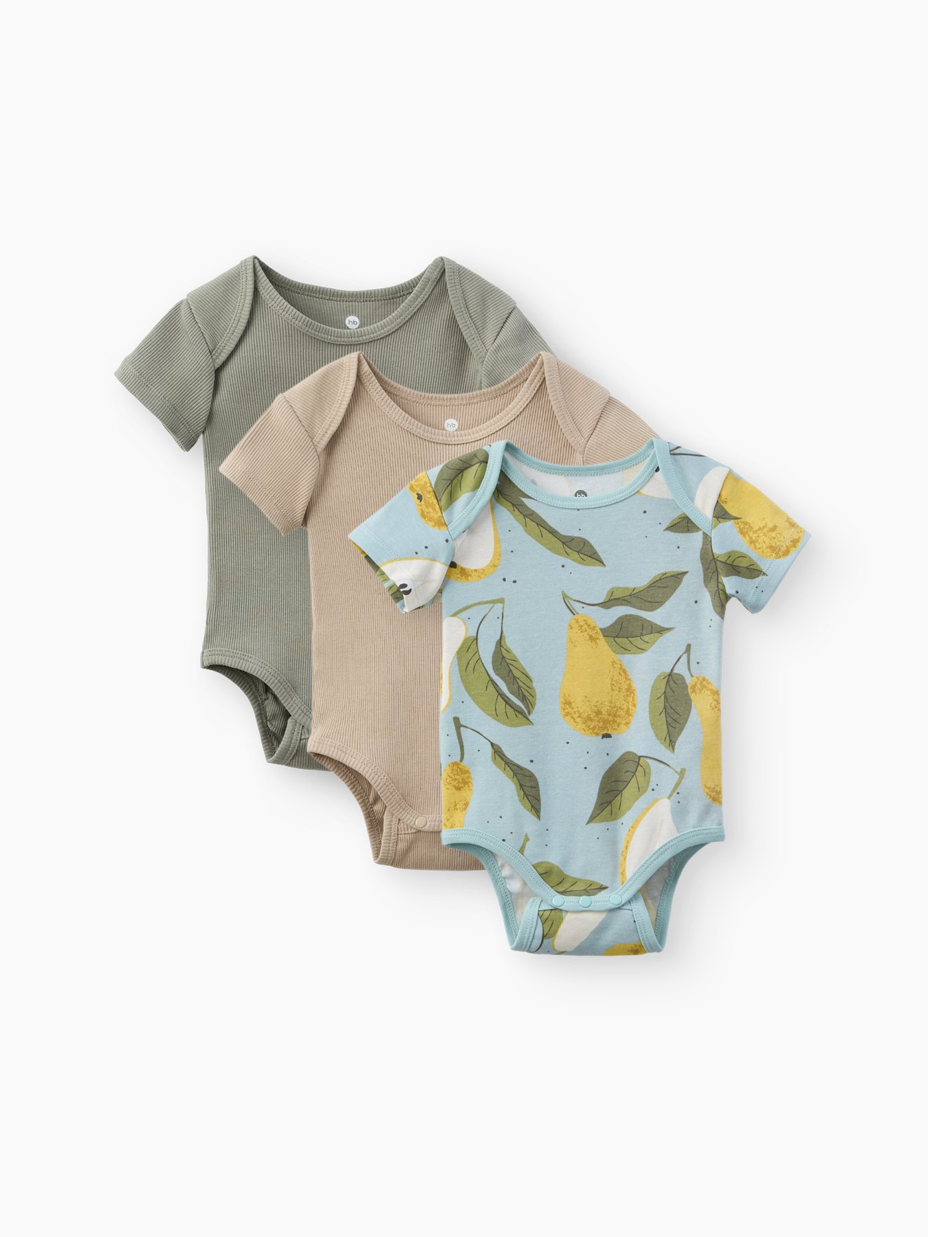 Боди детское Happy Baby (набор 3 шт.) pear 1