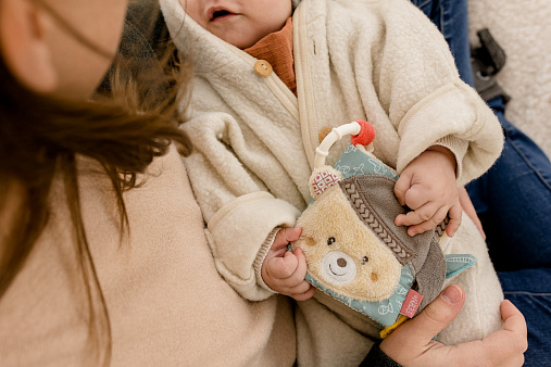 Мягкая игрушка-книжка с подвесом FEHN Мишка Бруно 3