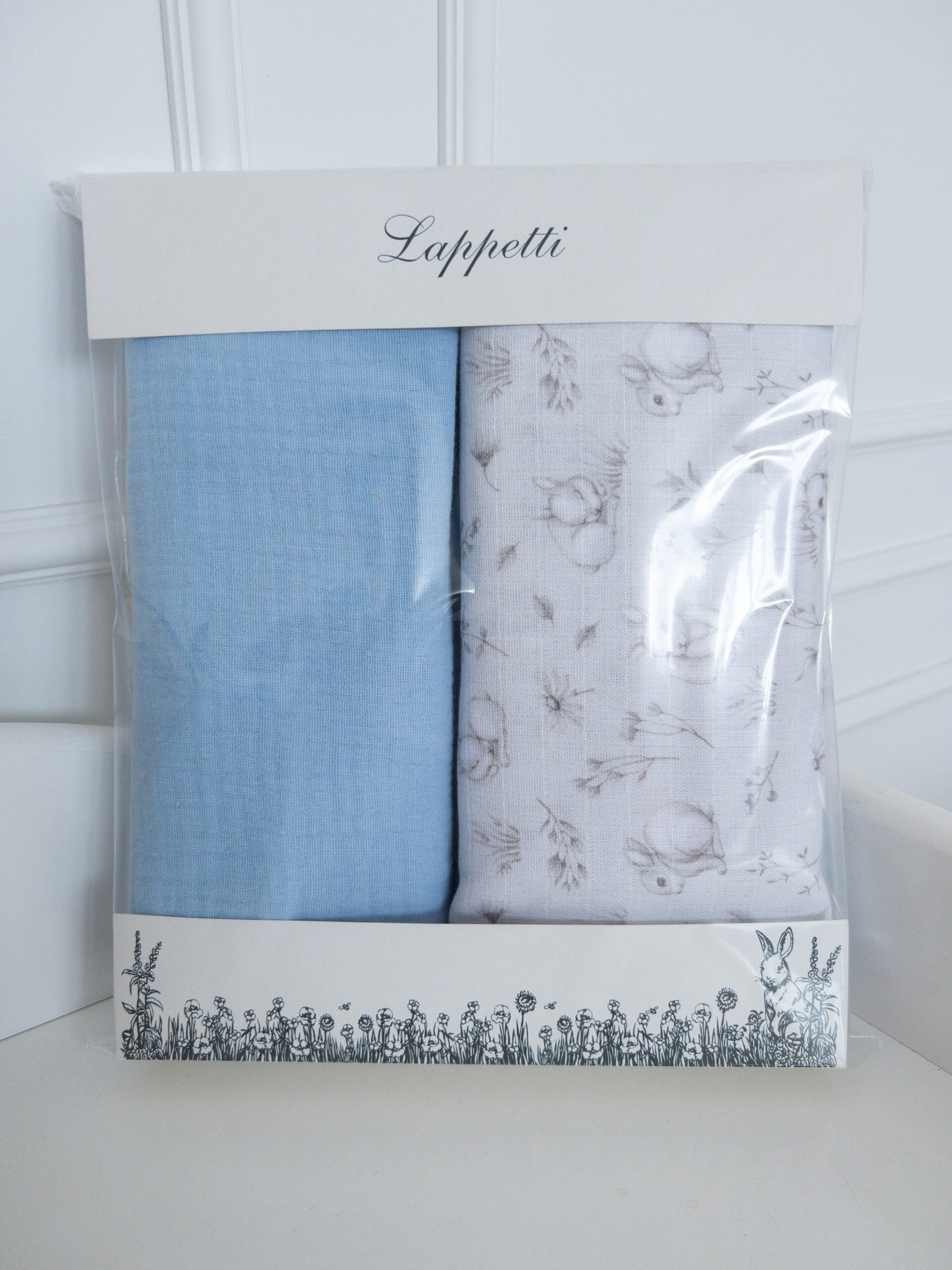 Набор пеленок из муслина 2 шт. Lapetti "Кролик Лаппин" (М) 2