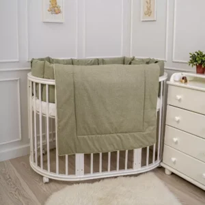 Набор 4 предмета для овальной и прямоугольной кроватки "Сканди " (М) 18