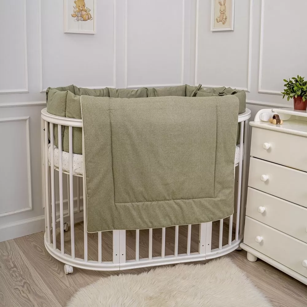 Набор 4 предмета для овальной и прямоугольной кроватки "Сканди " (М) 5