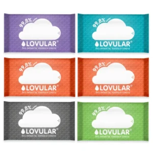 Набор влажные салфетки LOVULAR 6*10 шт/уп 4