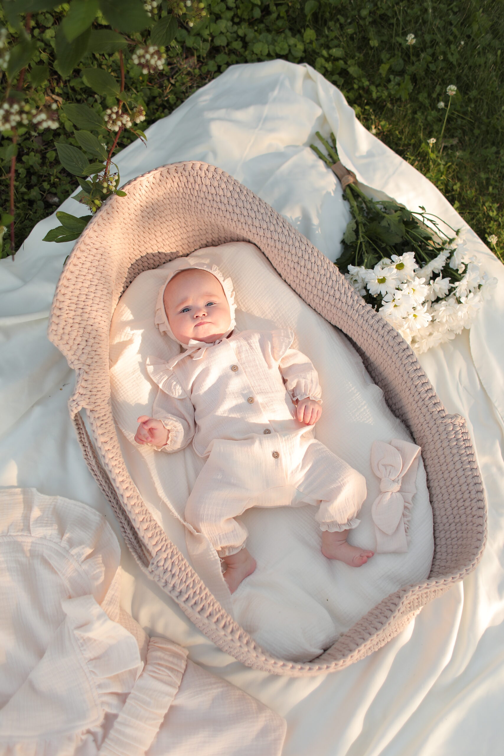 Комплект на выписку Babyedel 5 предметов для девочки, муслин 3