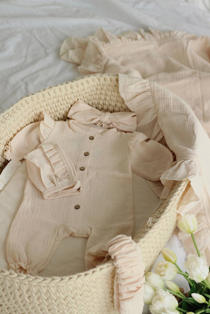 Идеальный комплект на летнюю выписку - почему муслин лучший выбор? 5