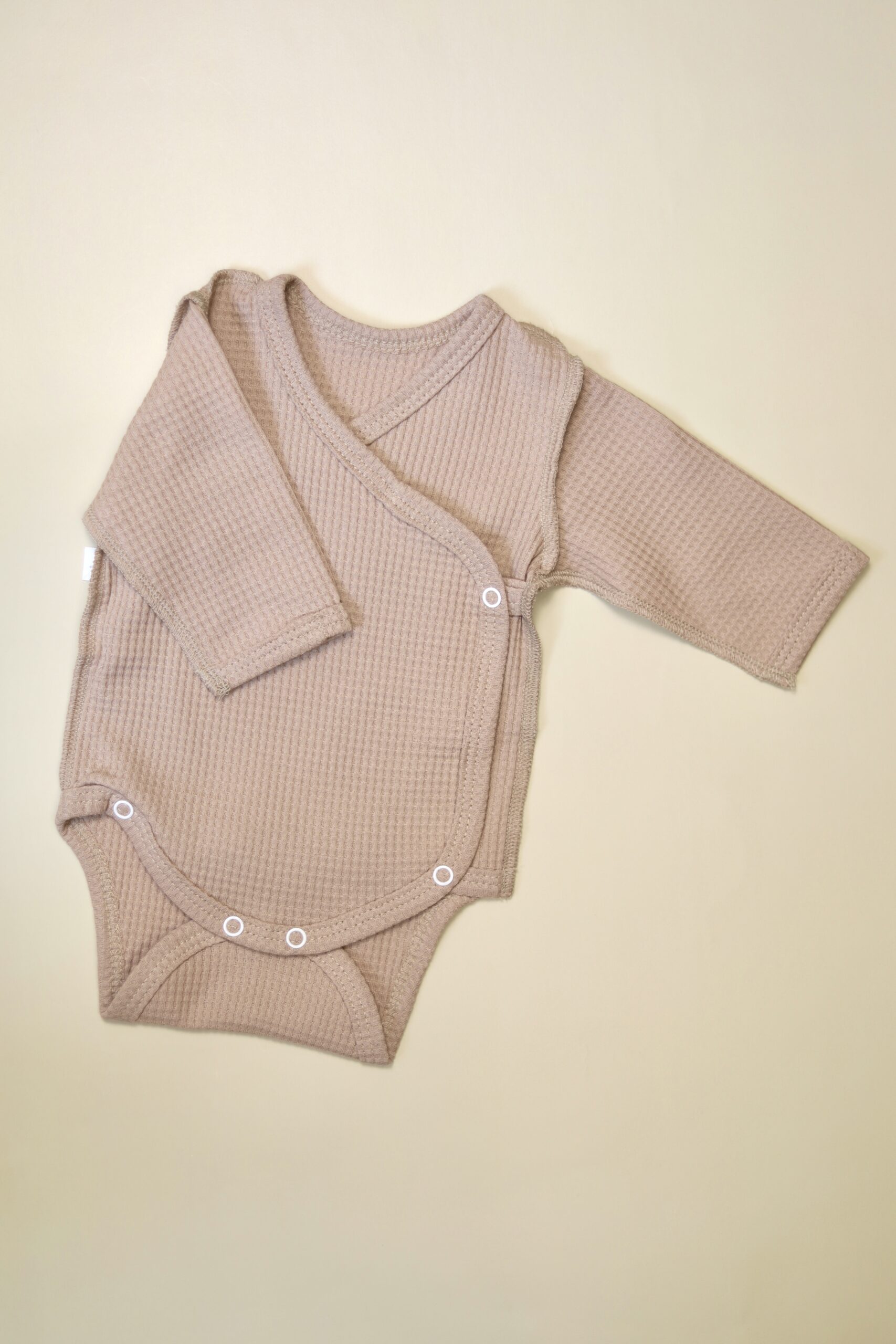 Боди MATUSHKIN на запах, длинный рукав, швы наружу, интерлок-вафля 1