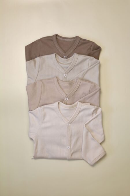 Боди MATUSHKIN прямая застежка, длинный рукав, швы внутрь, интерлок-лапша