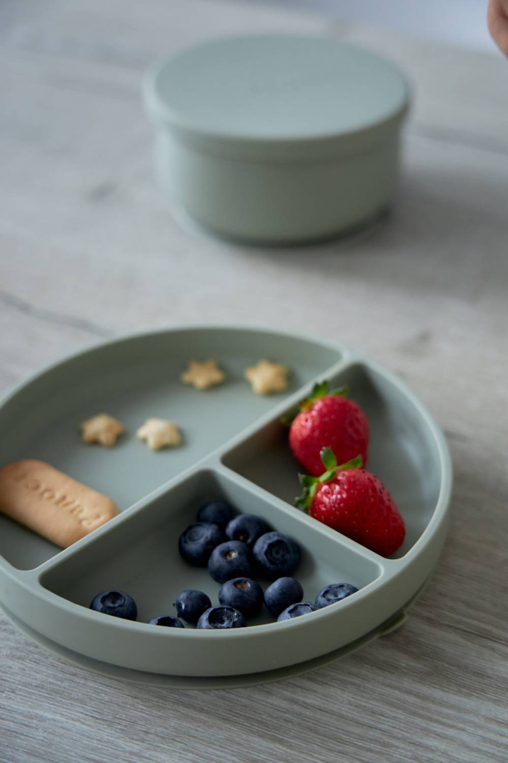 Секционная тарелка на присоске Edda, Пудра 4