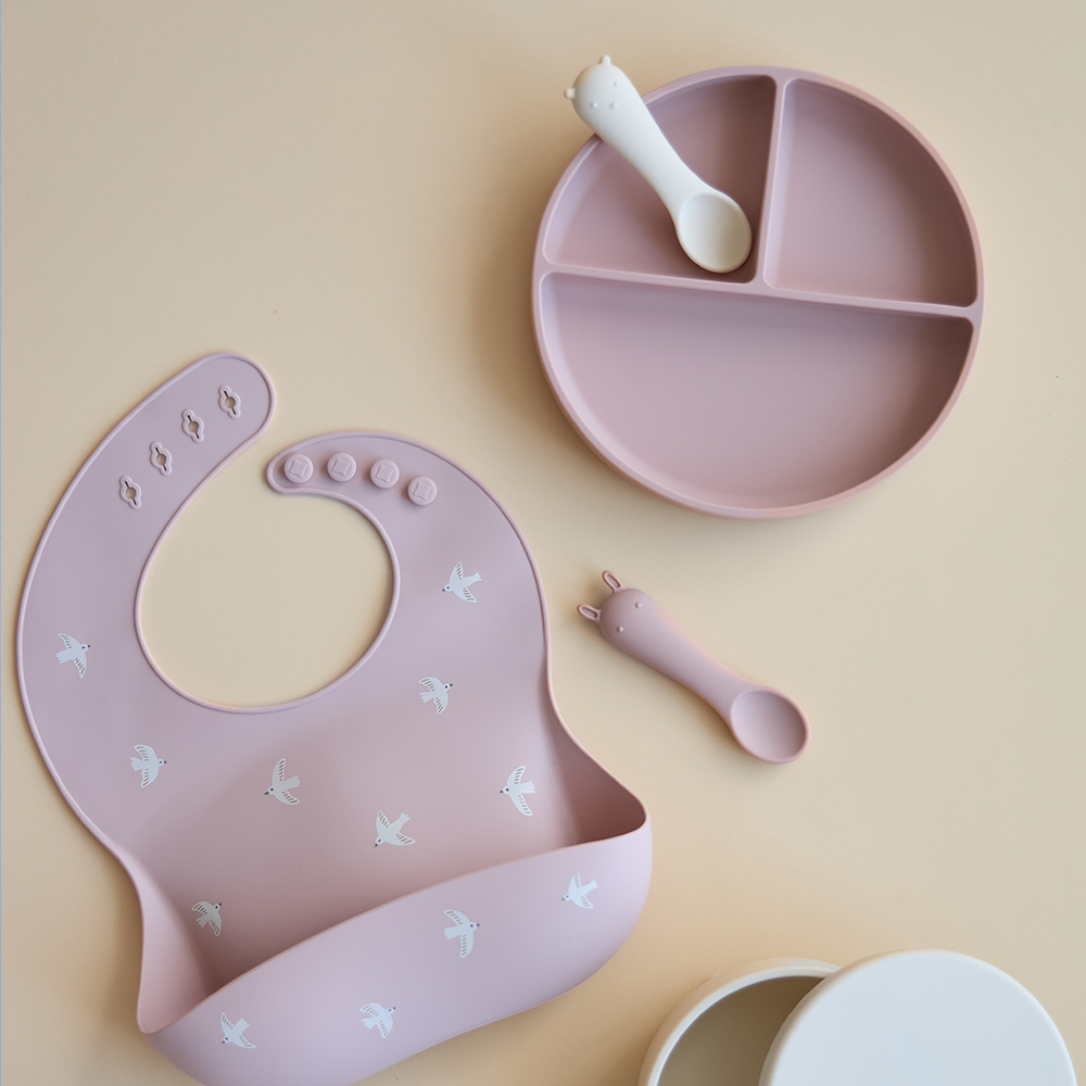 Секционная тарелка на присоске Edda, Пудра 7