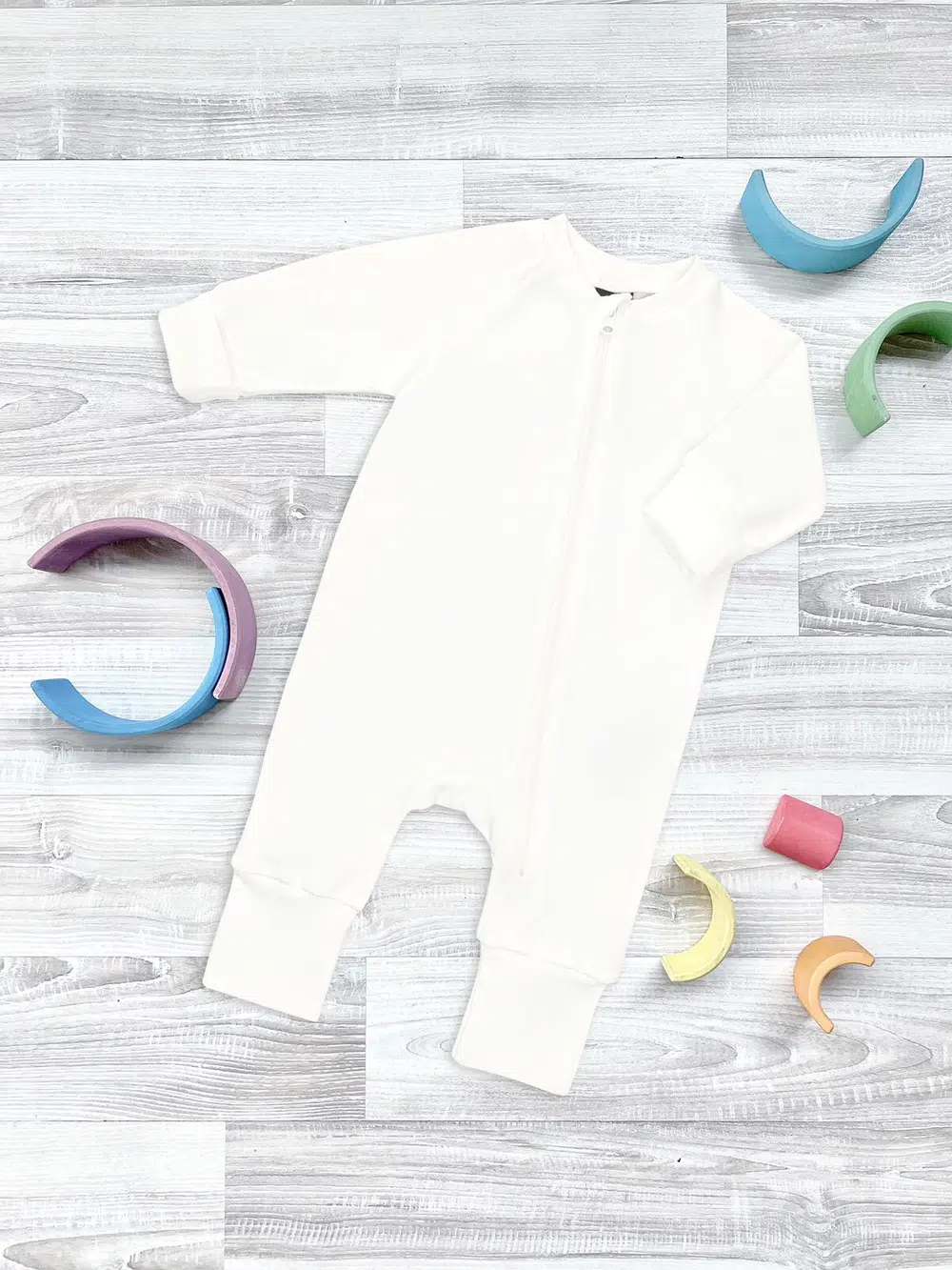 Комбинезон на манжетах Mjolk Sleep and Play Экрю, с рукавом реглан (М) 1