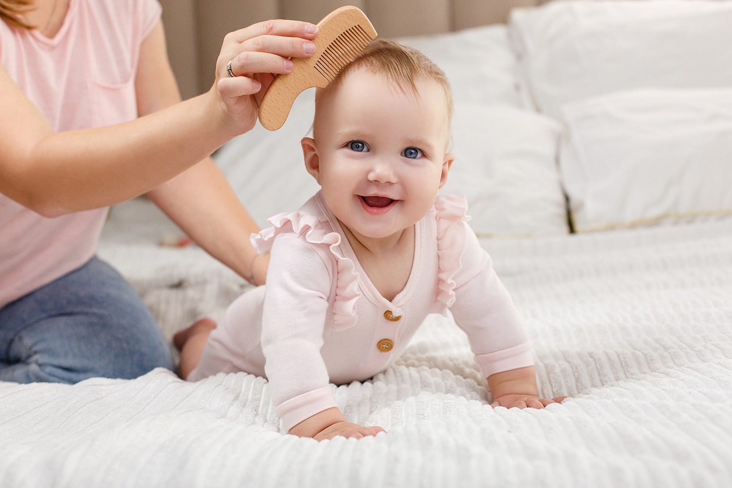 Расческа-щеточка Roxy Kids деревянная c мягкой щетиной и гребень 11