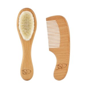 Расческа-щеточка Roxy Kids деревянная c мягкой щетиной и гребень 12