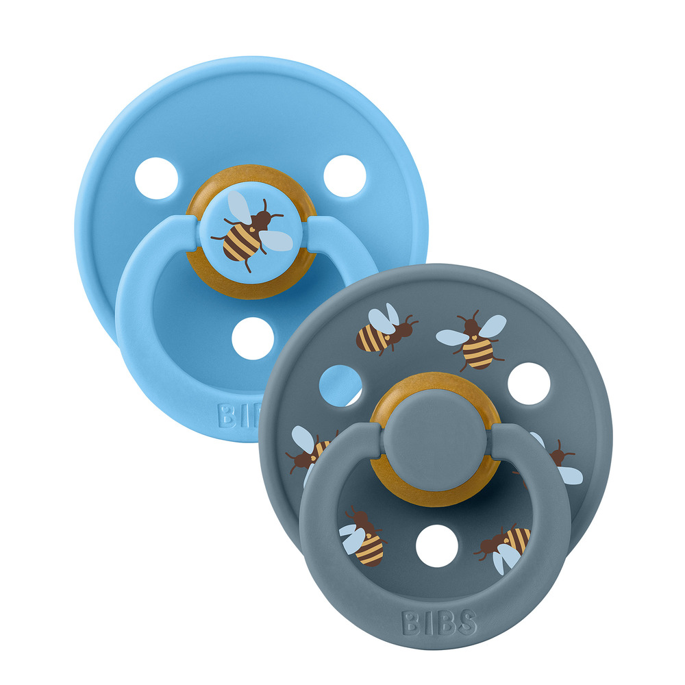 Набор пустышек латексных BIBS Studio Colour, 2 шт. - Bumblebee, 6+ мес. 1