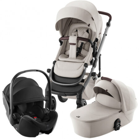 Комплект 3в1 Britax Roemer коляска SMILE 5Z LUXSoft Taupe + автокресло BABY-SAFE PRO Space Black