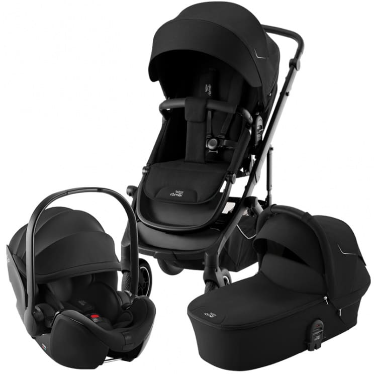 Комплект 3в1 Britax Roemer коляска SMILE 5Z LUXSoft Taupe + автокресло BABY-SAFE PRO Space Black