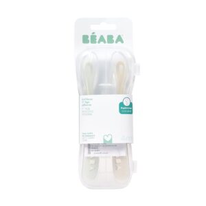 Набор из двух силиконовых ложек Beaba 4М+ с боксом для хранения SET 2 1AGE SILIC SPOON+BOX CLA 7